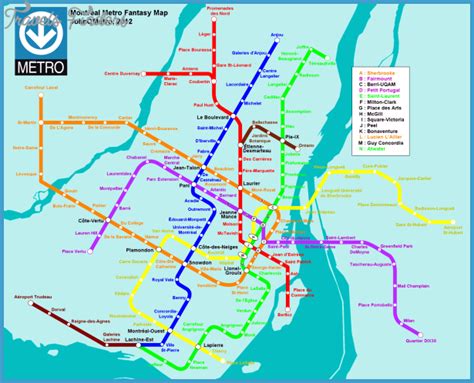 Canada Metro Map Travelsfinderscom