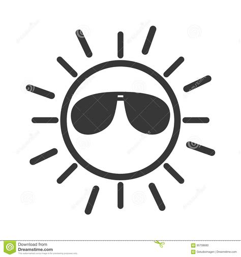 Sun With Sunglasses Character Stock Vector Illustration Of Banner