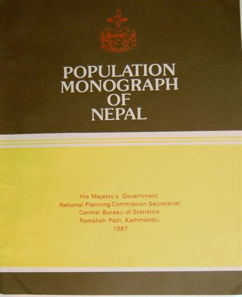Population Monograph Of Nepal Central Bureau Of Statistics
