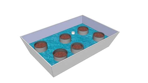 Ebb And Flow Tub With Pots 3d Warehouse