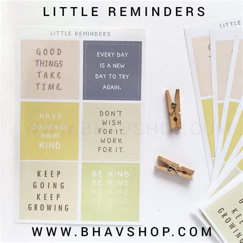 Little Reminders Sticker Sheet Bhav Shop