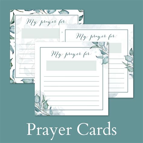 Prayer Cards Printable Prayer Request Cards Prayer Note Cards Prayer