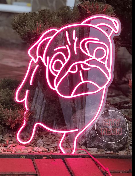 The Pug Neon Sign Dog Neon Light Etsy
