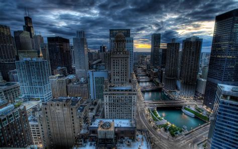 Cityscapes Chicago Hdr Wallpaper Travel And World Wallpaper Better