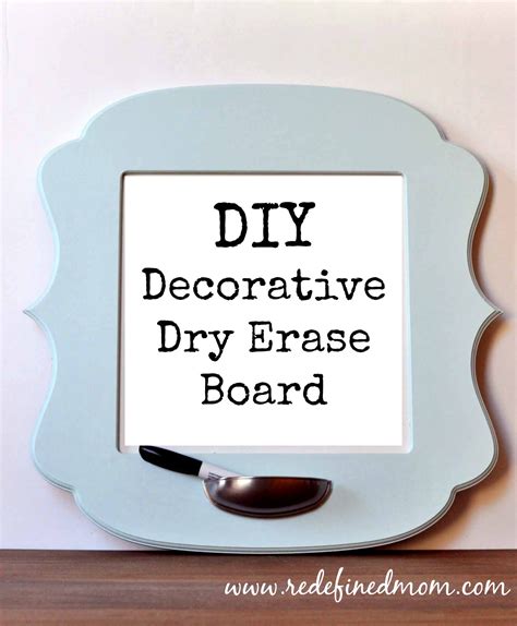 This guide will show you how to create a sleek and useful dry erase board to hang in the kitchen or anywhere else you need to give notice. Decorative DIY Dry Erase Board