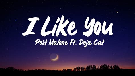 Post Malone I Like You Lyrics Ft Doja Cat Youtube