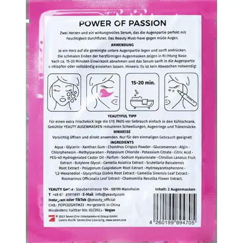 Yeauty Eye Pad Mask Power Of Passion Online Kaufen Rossmannde