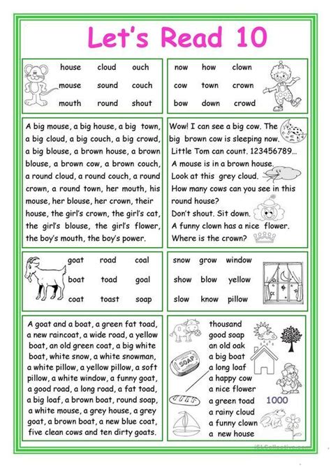 Lets Read 10 Reading Comprehension Worksheets Phonics Reading