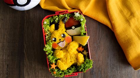 Pokémon Bento Box Mit Pikachu Aus Reis