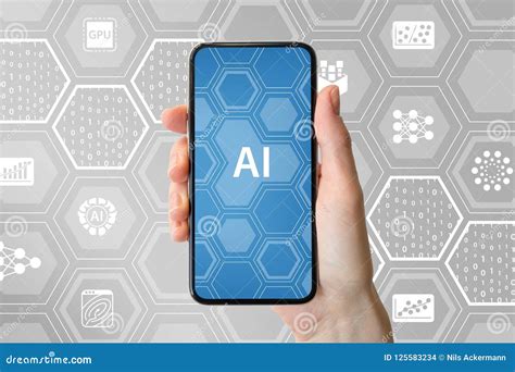 Ai Artificial Intelligence Concept Hand Holding Modern Frameless