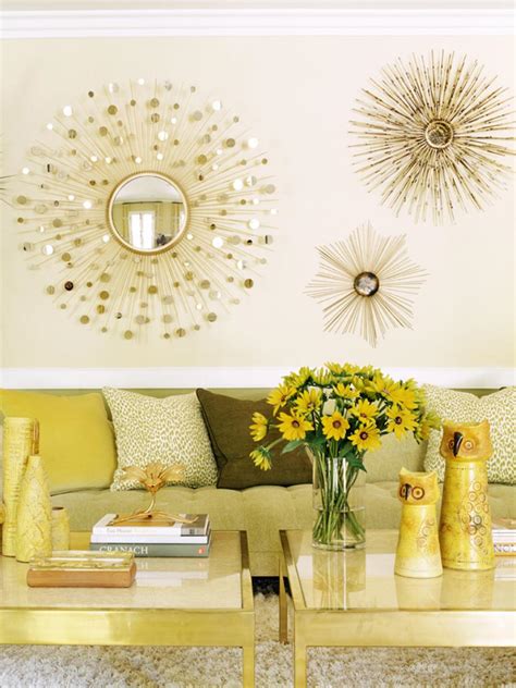 From fireplace mirrors to large, oversized wall mirrors for your few rooms in your home reflect your personality quite like your living room. Impressive Gold Interior in Modern Home - Hupehome
