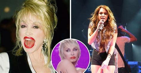 See Dolly Parton S Face On Her Goddaughter Miley Cyrus Body