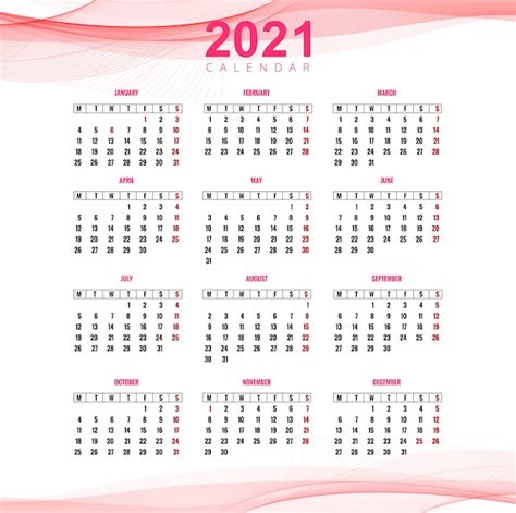 Calendario 2021 España Gratis Calendario Jan 2021