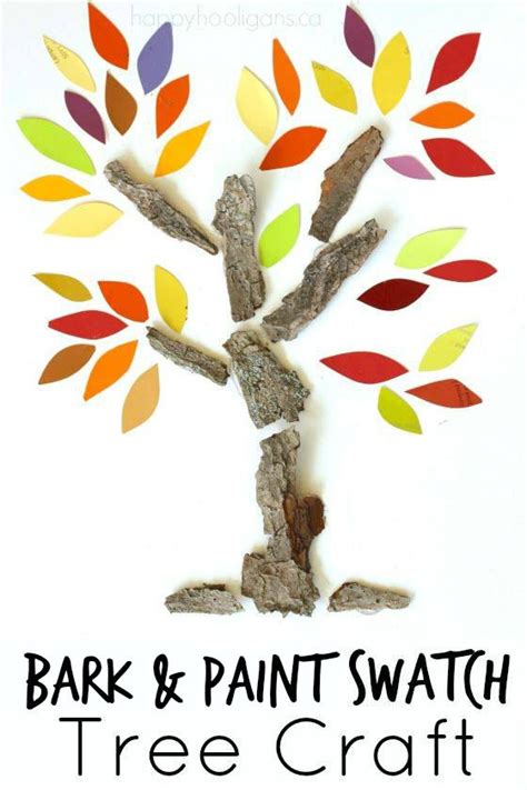 Bark And Paint Swatch Trees Happy Hooligans Fall Tree Art For Kids