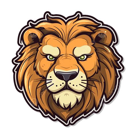 Lion Head Mascot Vector Illustration Clipart Lion Face Lion Face