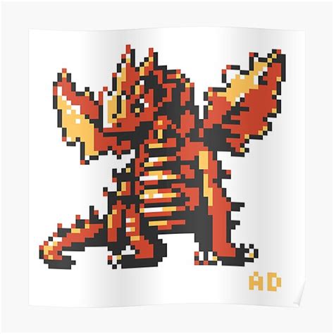 Dragon Pixel Art Posters Redbubble