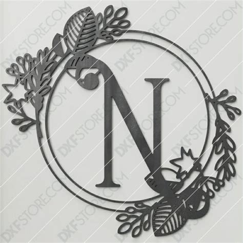 Floral Letter N Alphabet Cutting Files Svg File Free Fonts Script