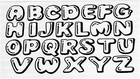 How To Draw Graffiti Bubble Letters A Z