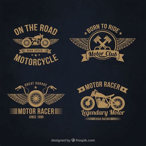 Logotipos De Motocicletas Vector Premium
