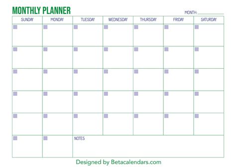 Month At Glance Printable Best Calendar Example Images