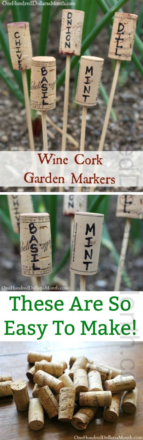 How To Recycle Wine Corks Into Plant Markers One Hundred