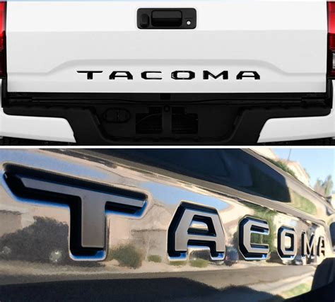 Fit Toyota Tacoma 3d Raised Tailgate Insert Letters Emblem Decal 2014