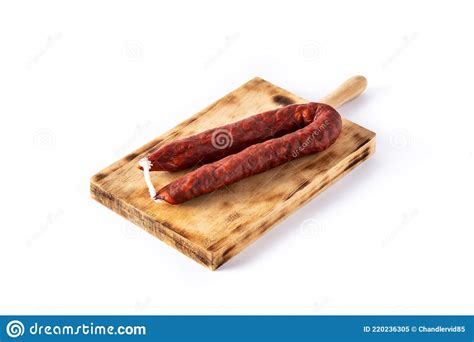 Spanish Chorizo Sausage Stock Image Image Of Product 220236305