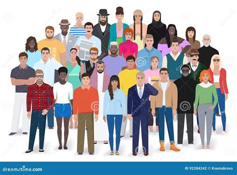 Creative Group Of Different People Vector Illustration Stock Vector