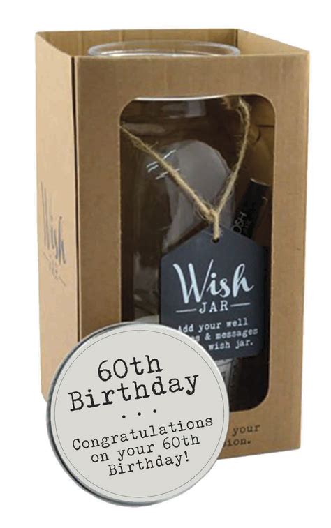 Gifts australia has many excellent 60th birthday gift ideas that will make turning 60 if the special occasion is a way to say thank you, a hamper of wine, beer or spirits is a heartening gesture. Splosh 60th Birthday Wish Jar Gift Idea | Gifts | Love Kates