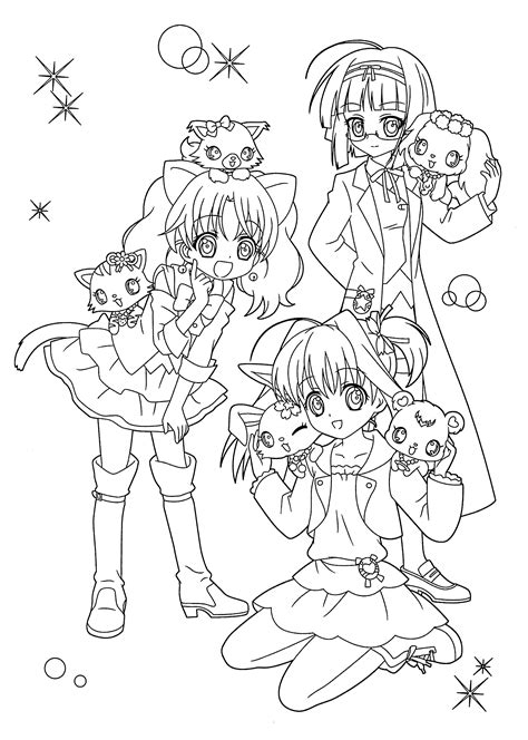 You can find here 6 free printable coloring pages of kawaii anime. Manga coloring pages to download and print for free