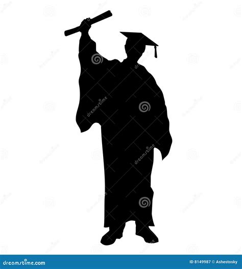 Graduate Student Silhouette Stock Vector Illustration Of Finished