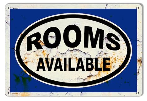 Rooms Available Vintage Looking Nostalgic Metal Sign 9x12 Etsy