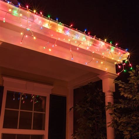 Multicolor Icicle Lights White Wire