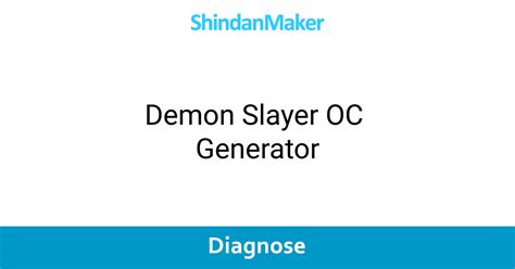 Demon Slayer Oc Generator