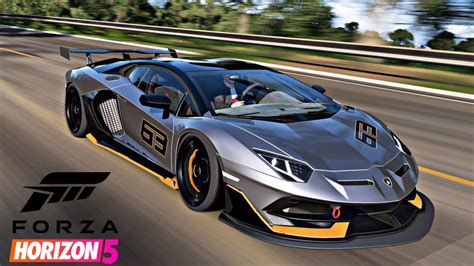 Lamborghini Aventador Svj Forza Horizon 5 Gameplay Backfire Youtube