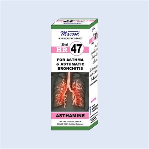 Hr 47 Asthamine Homeopathic Medicine For The Treatment Of Asthma And