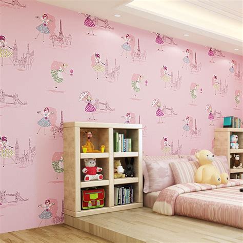 New 10m53cm Cute Childrens Room Non Woven Wallpaper Ballet Princess