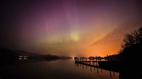 Aurora Borealis Dazzles In The Night Sky Over The Uk Northern Lights