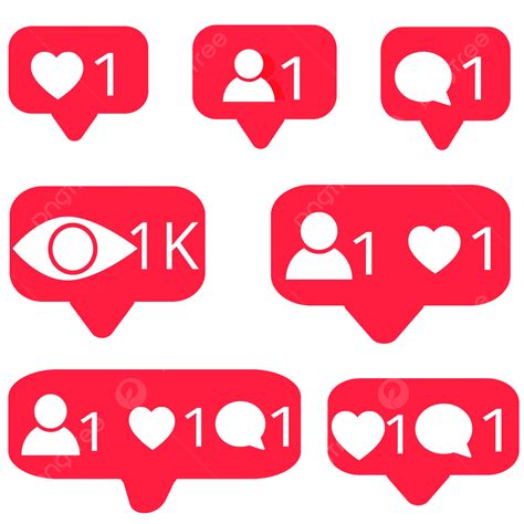 Symbole Für Instagram Reaktionsschaltflächen Wie Teilen Folgen Auf