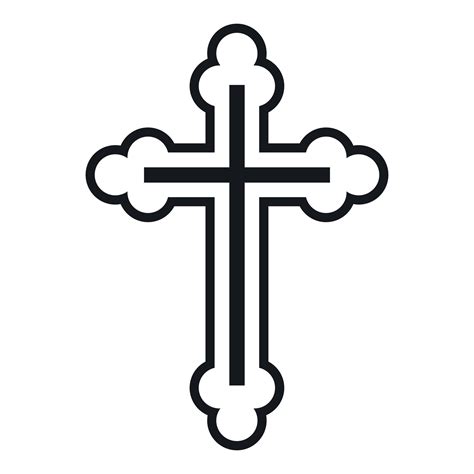 Crucifix Icon In Simple Style 14703980 Vector Art At Vecteezy