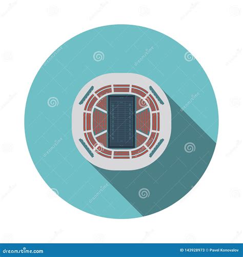 American Football Stadium Bird S Eye View Icon Stock Vector
