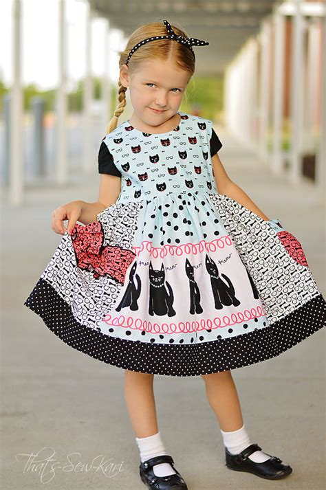 Sew Happy Dress Pattern Colorful Stripwork With Ruffles And Etsy