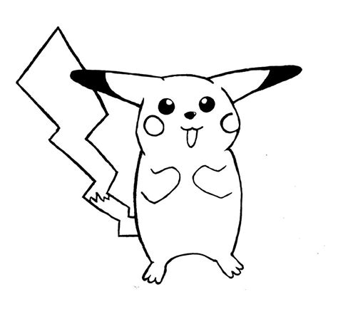 Pikachu Lineart By Megamimao On Deviantart