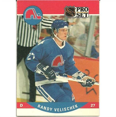 Nhl Pro Set 1990 Hockey Trading Card 518 Randy Velischek 27 Quebec