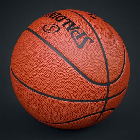 Spalding Nba Official Basketball Game Ball 3d Model Max Obj 3ds Fbx
