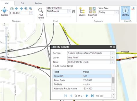 Identifying Features—arcgis Roads And Highways Server Documentation D