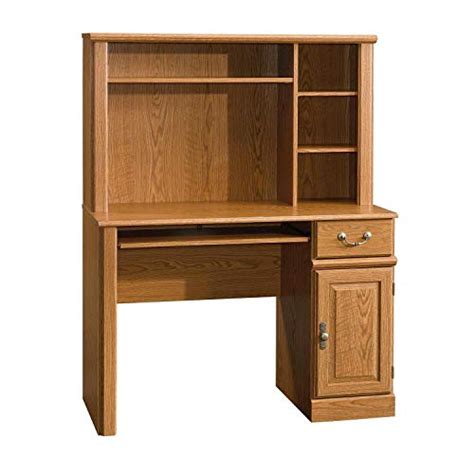 Sauder Orchard Hills Wood Computer Desk With Hutch In Carolina Oak