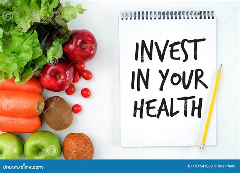 Invest In Your Health Healthy Lifestyle Concept With Diet And Fitness