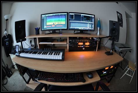 The right music production desk can give you all the right space and features needed to keep different brands will have their own ideas on how to create the most practical and accessible desk possible. Modern Recording Studio Desk for Home Recording Studio ...
