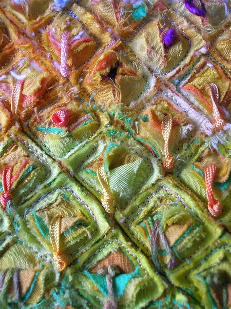 Ann Small Layered And Slashed Fabric Manipulation Textile Fiber Art
